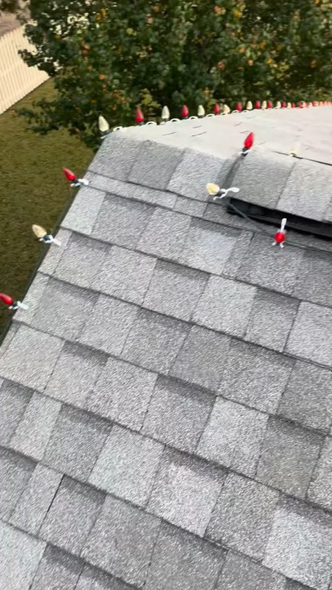 Christmas light installation